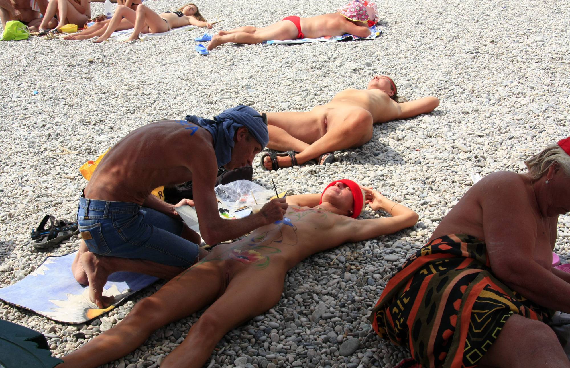 Pure Nudism-Beach Paints and Girl Rests - 3