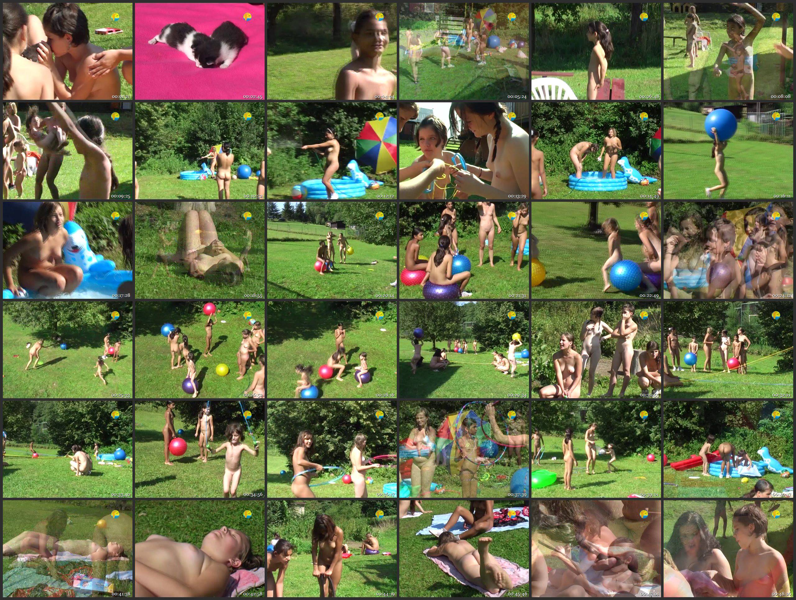 Naturist Freedom Videos-Games at a Meadow - Thumbnails