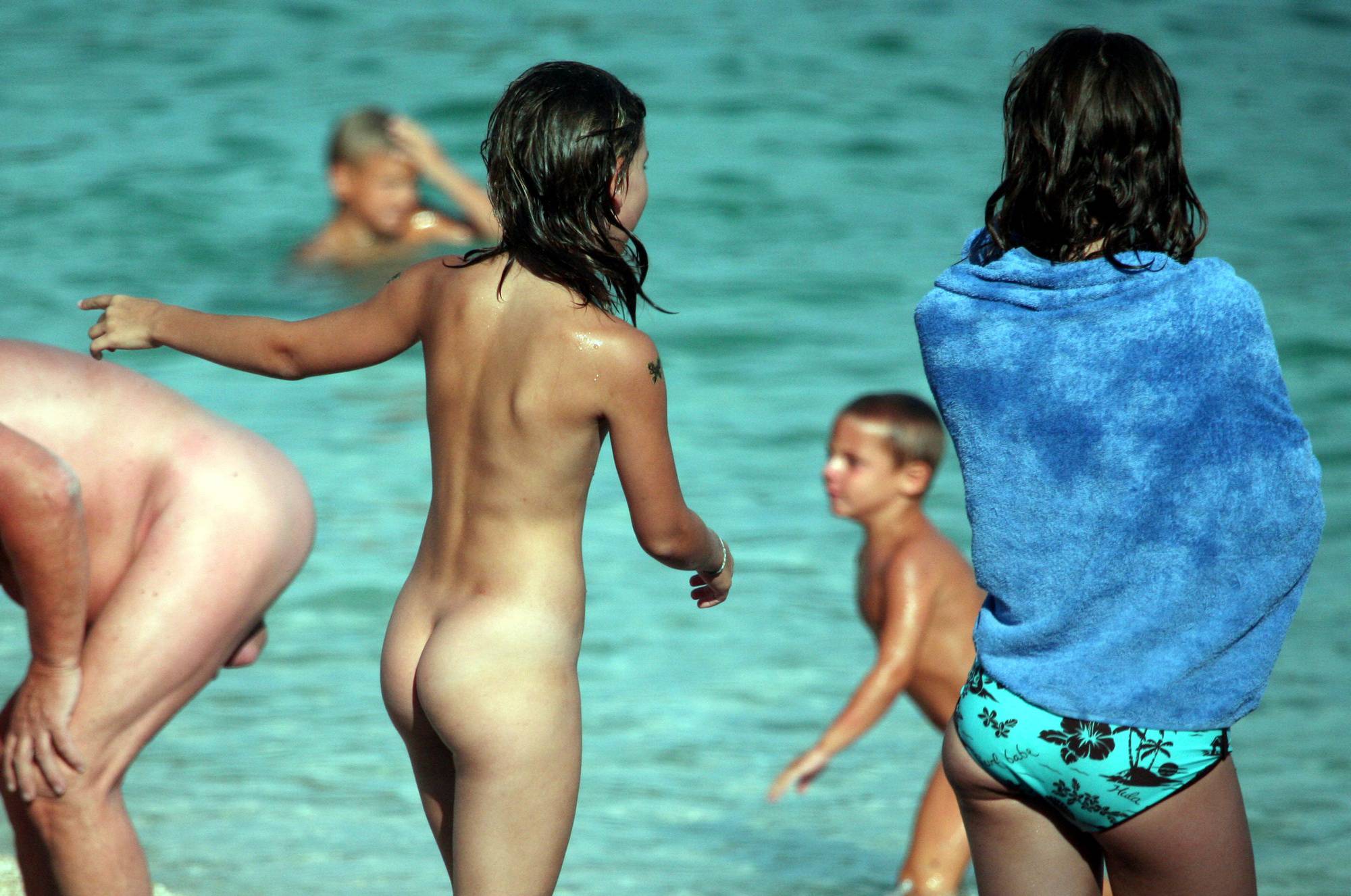 Pure Nudism Gallery-Girl and Family Beach Side - 4
