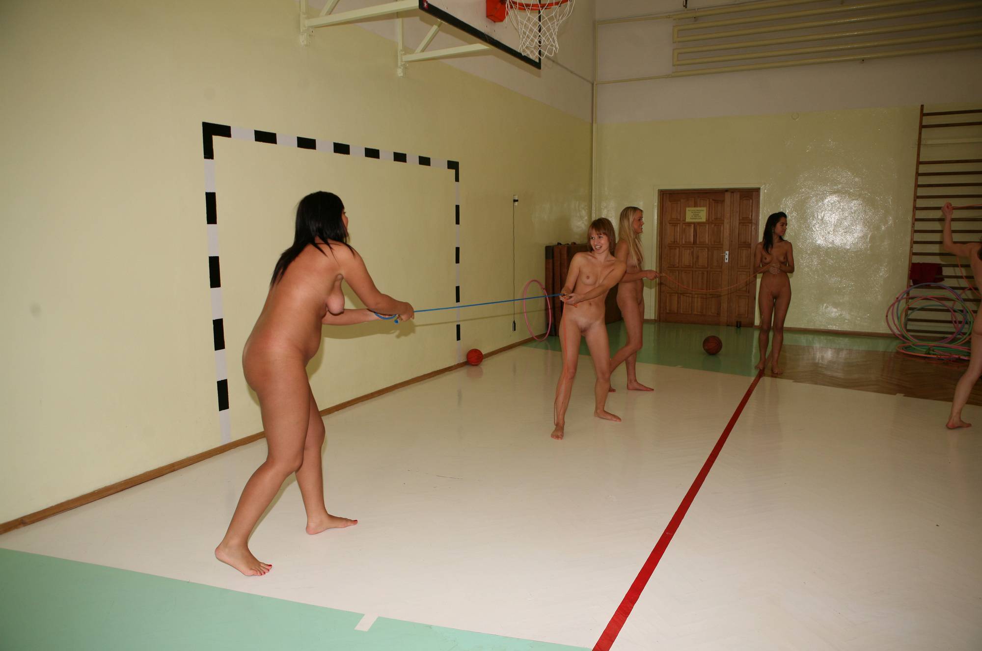 Pure Nudism-Gym Jumping Girl Groups - 1