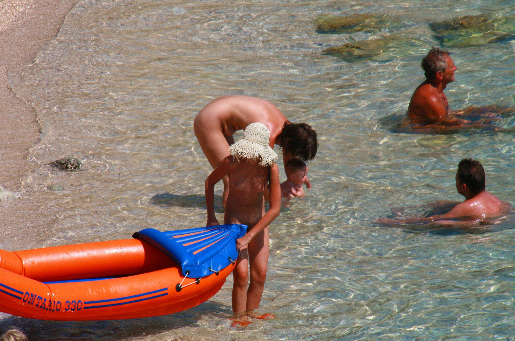 Pure Nudism Images-Ula FKK Family's Water Raft - 3